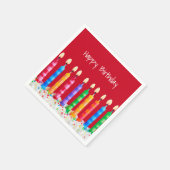 Birthday Candles on Red Serviette (Ecke)