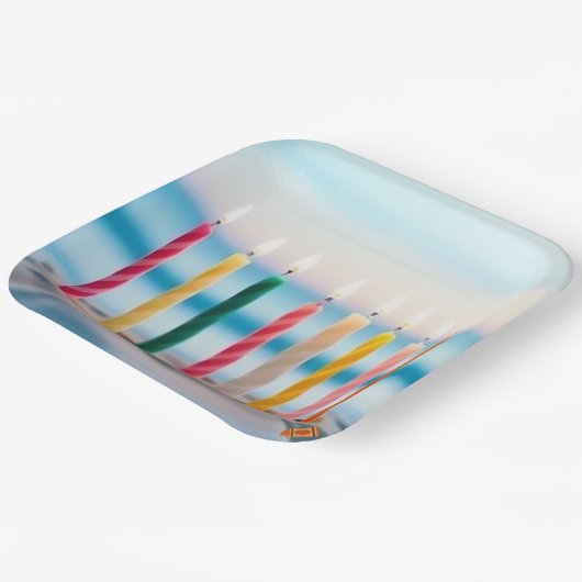 Birthday Candles Pappteller (Gewinkelt)