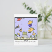 Birthday Candles Postkarte (Stehend Vorderseite)