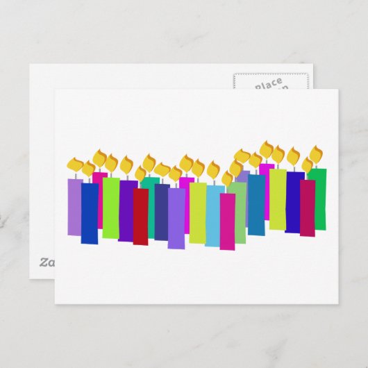 Birthday Candles Postkarte (Vorne/Hinten)