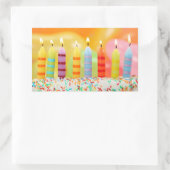 Birthday Candles Rechteckiger Aufkleber (Tasche)
