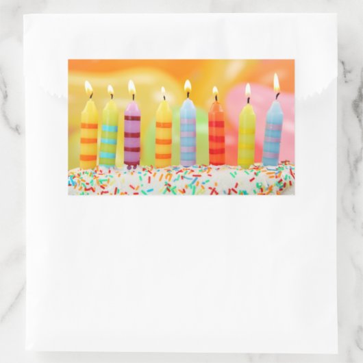 Birthday Candles Rechteckiger Aufkleber (Tasche)
