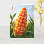 Birthday Candy Corn On the Cob  Karte (Gelbe Blume)