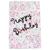 Birthday Candy Sprinkles Mittlere Geschenktüte (Vorderseite)