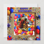 Birthday Capybara & Chihuahua Einladung - Kinder P (Vorderseite)