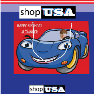 Birthday Car Automotive Funny Cartoon Creative Fab Große Geschenktüte
