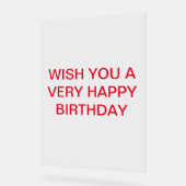 BIRTHDAY CARD ACRYLSCHILD (Winkel)