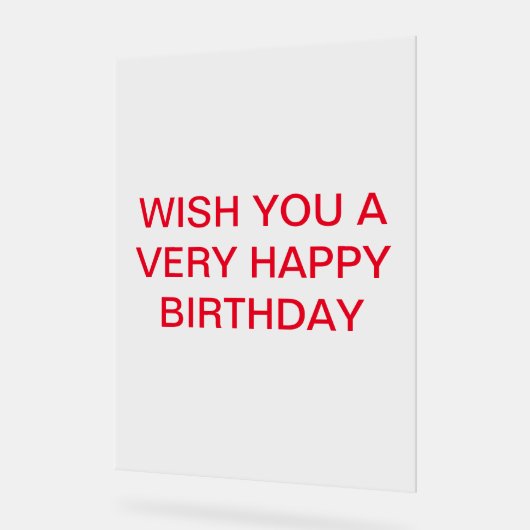 BIRTHDAY CARD ACRYLSCHILD (Winkel)