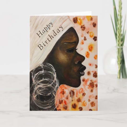 Birthday Card Afrikanische Schönheit Frauen Malere Karte (Vorderseite)