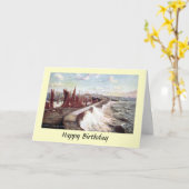 Birthday Card - Arbroath, Schottland Karte (Gelbe Blume)