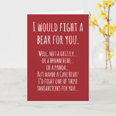 Birthday Card Bear Fight Karte (Gelbe Blume)