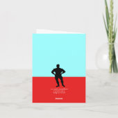 Birthday Card Bodybuilder Stripe Karte (Rückseite)