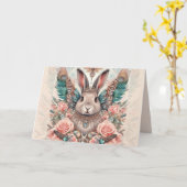 Birthday Card Bunny Rabbit Angel Princess Karte (Gelbe Blume)