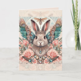 Birthday Card Bunny Rabbit Angel Princess Karte