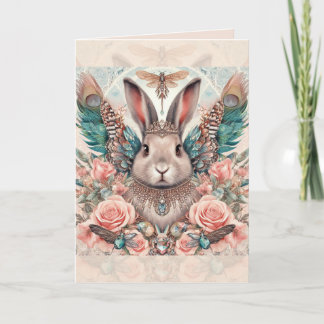 Birthday Card Bunny Rabbit Angel Princess Karte