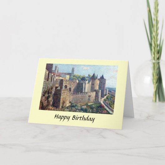 Birthday Card - Cité de Carcassonne, Frankreich Karte (Vorderseite)
