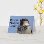 Birthday card cute little bird karte (Gelbe Blume)