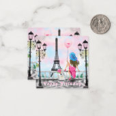 Birthday Card der Frau in Paris mit Eiffelturm Mitteilungskarte (Vorderseite/Rückseite Beispiel)