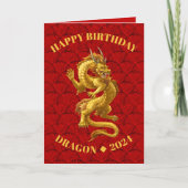 Birthday Card des chinesischen Drachen 2024 Karte (Vorderseite)
