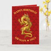 Birthday Card des chinesischen Drachen 2024 Karte (Gelbe Blume)