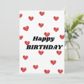 BIRTHDAY CARD EINLADUNG (Stehend Vorderseite)