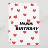 BIRTHDAY CARD EINLADUNG (Vorne/Hinten)