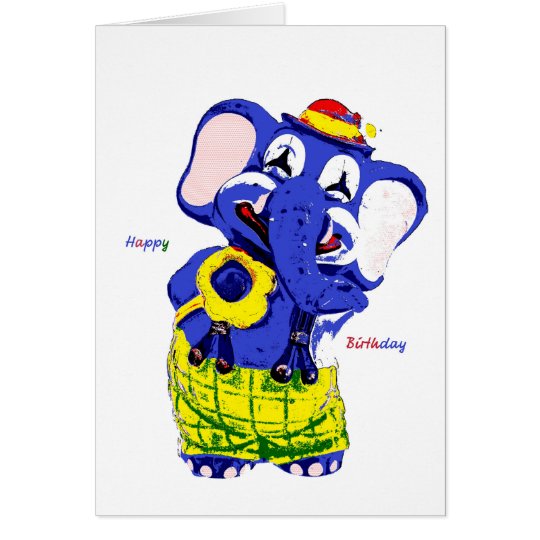 Birthday card elephant, Children's birthday Karte