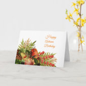 Birthday Card: Fall Frucht und Berries Karte (Gelbe Blume)