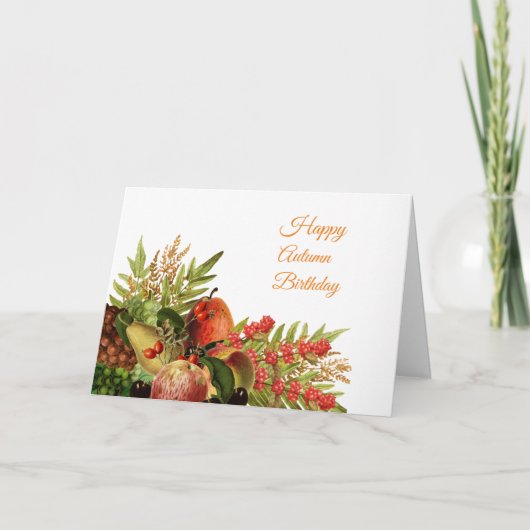 Birthday Card: Fall Frucht und Berries Karte (Vorderseite)