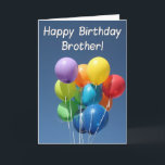Birthday Card farbige Ballons für Brother Karte<br><div class="desc">Erstellt aus einem Original Studio Porto Sabbia Foto! Diese farbige Balloons-Geburtstagskarte ist als altersspezifische Karte im Alter von 1 bis 12 Jahren,  in verschiedenen Sprachen,  für verschiedene spezifische (Familien-)Beziehungen und als Geburtstagsparty-Einladung erhältlich.</div>