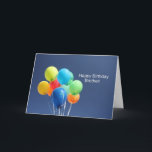 Birthday Card farbige Ballons für Brother Karte<br><div class="desc">Erstellt aus einem Original Studio Porto Sabbia Foto! Diese farbige Balloons-Geburtstagskarte ist als altersspezifische Karte im Alter von 1 bis 12 Jahren,  in verschiedenen Sprachen,  für verschiedene spezifische (Familien-)Beziehungen und als Geburtstagsparty-Einladung erhältlich.</div>