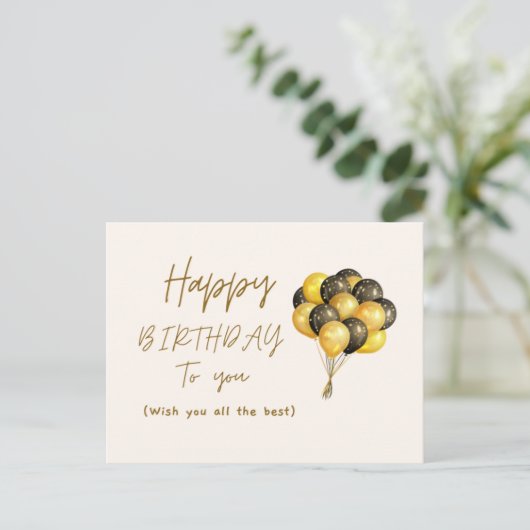 BIRTHDAY CARD FEIERTAGSPOSTKARTE (Stehend Vorderseite)