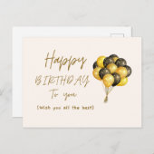 BIRTHDAY CARD FEIERTAGSPOSTKARTE (Vorne/Hinten)