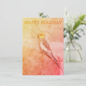 Birthday Card for Bird Lovers Begleitkarte (Stehend Vorderseite)