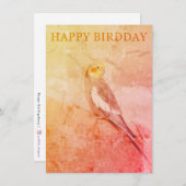 Birthday Card for Bird Lovers Begleitkarte (Vorne/Hinten)
