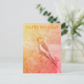 Birthday Card for Bird Lovers Postkarte (Stehend Vorderseite)