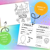Birthday Card for Dad: Fill in the blank Karte