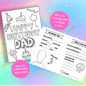 Birthday Card for Dad: Fill in the blank Karte