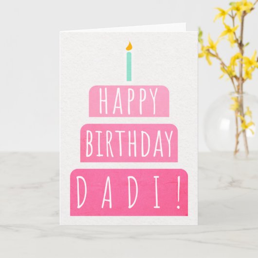 Birthday Card for Dadi Karte (Gelbe Blume)