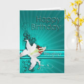 Birthday card for daughter, with a lily karte (Gelbe Blume)