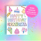 Birthday Card for Grandpa: Kids Coloring Activity Karte