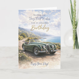 Birthday Card for Him or Her – Classic Car Design Karte