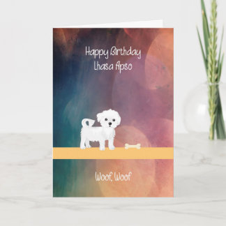 Birthday Card for Lhasa Apso Dog Karte