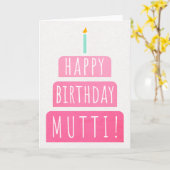 Birthday Card for Mutti Karte (Gelbe Blume)
