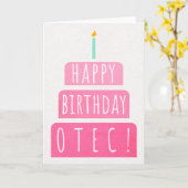 Birthday Card for Otec Karte (Gelbe Blume)