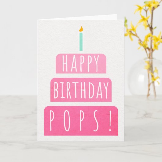 Birthday Card for Pops Karte (Gelbe Blume)