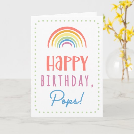 Birthday Card for Pops Karte (Gelbe Blume)