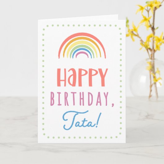 Birthday Card for Tata Karte (Gelbe Blume)