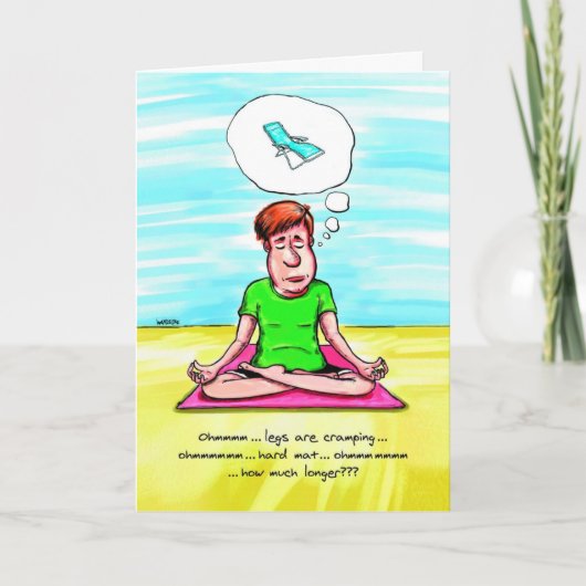 Birthday Card for Yoga Lover - Yoga Fleisch Karte (Vorderseite)