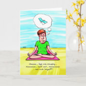 Birthday Card for Yoga Lover - Yoga Fleisch Karte (Gelbe Blume)